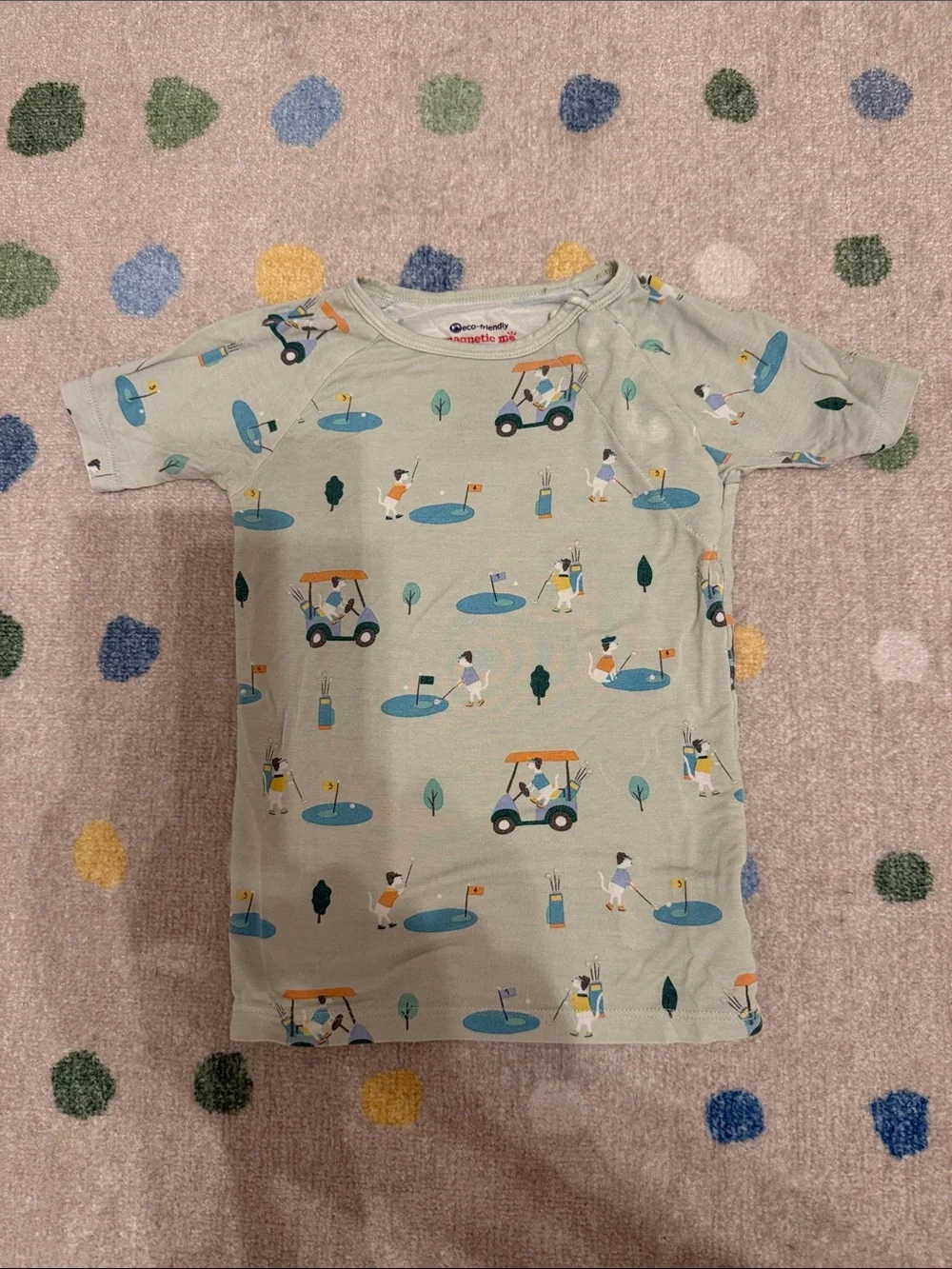 Magnetic Me Pajama Set in Fairway Fetch Print, size 2T